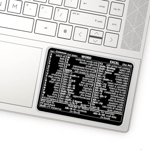 Colorsole® Microsoft Word/Excel (for Windows) Reference Guide Keyboard Shortcut Sticker, Laminated, No-Residue Vinyl, Shortcuts 2025