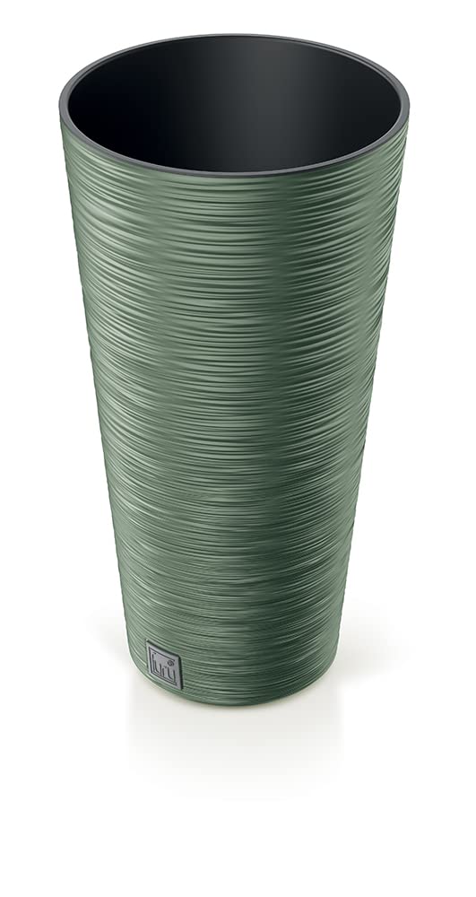 Urbn-Living Green300mm Furu Tall Round Plant Pot from B&Q