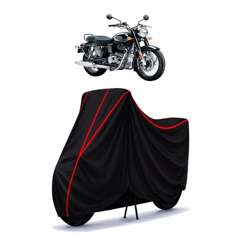 Image of Bullet 350 Base Water Resistant Bike Cover for All Motorcycles & Rain | Heavy Duty Taffeta Fabric | UV Protection, Dustproof, Scratchproof | All Weather Two Wheeler Body Cover with Elastic Bottom
