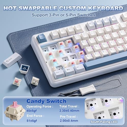 Image of YUNZII B98 PRO 96% Wireless Mechanical Keyboard(Blue, Candy Switch)