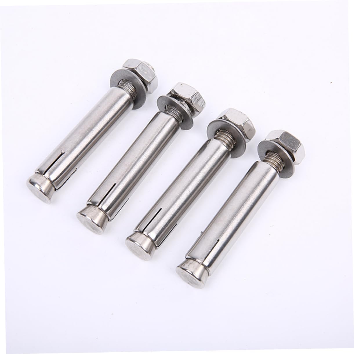 4pcs Rotating Dog Stake Heavy Duty Stainless Steel Tie Out Stake for Large Dogs Easy Ground Installation with Expansion Screws for Outdoor Camping and Home Use