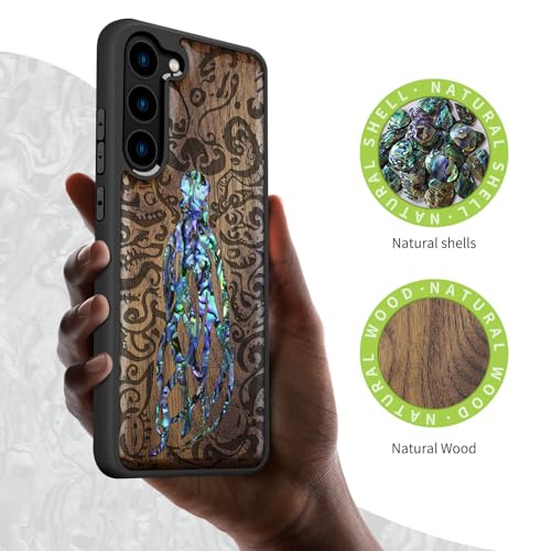 Gravure en bois coque Galaxy S23 Plus compatible Samsung étui