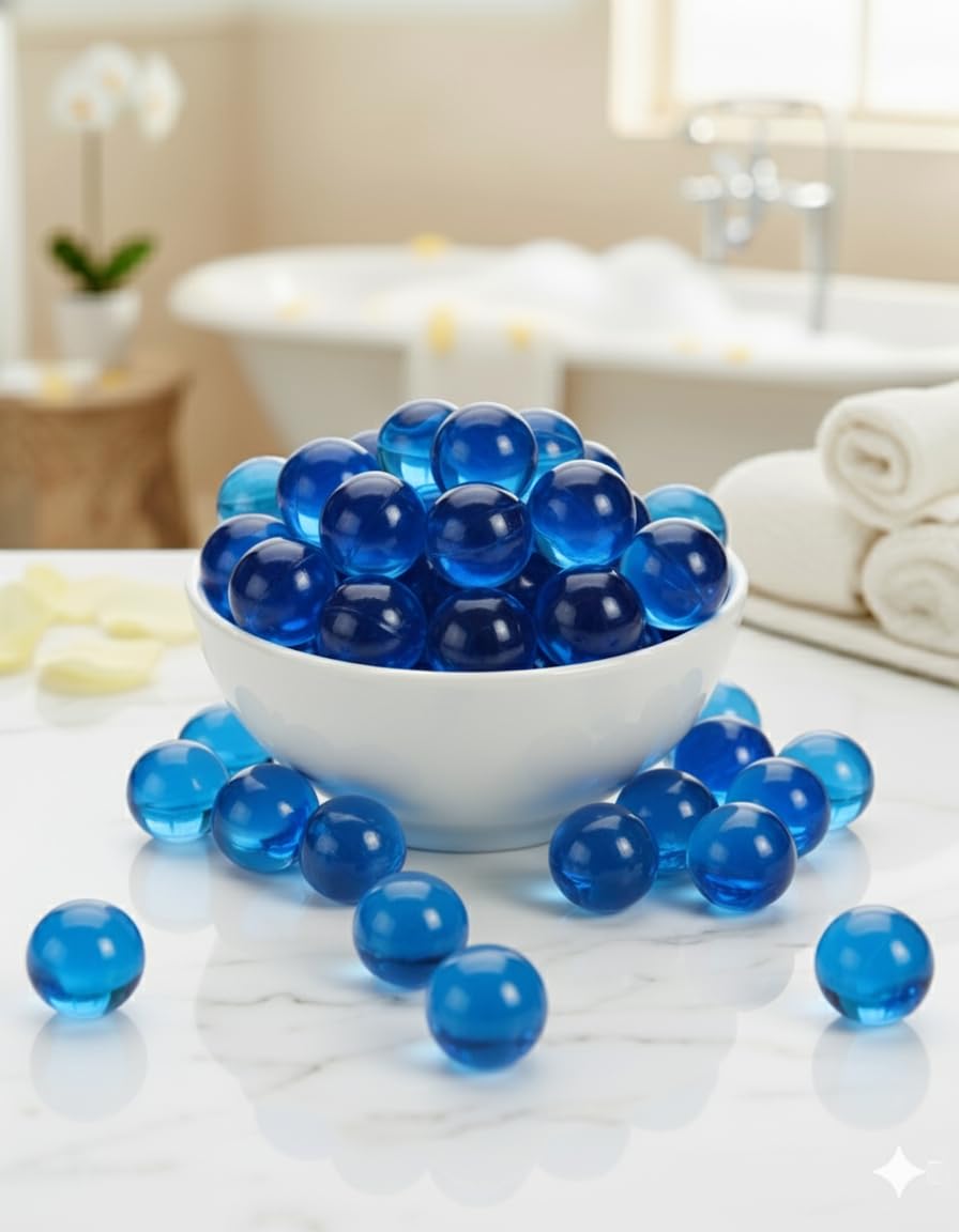 Lot de 6 Perles de Bain Fleur de Lotus – Parfum Zen & Relaxant – Fabrication Française & Sans Paraben – Huile de Soin Hydratante pour une Peau Satinée – Moment Bien-Être & Sérénité