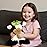Hopearl Adorable Plush Cow Toy with Cute Tiny Knitted Frog Hat Floppy Dairy Cattle Soft Stuffed Animal Gifts for Boys Girls Kids Toddlers, 9\'\'