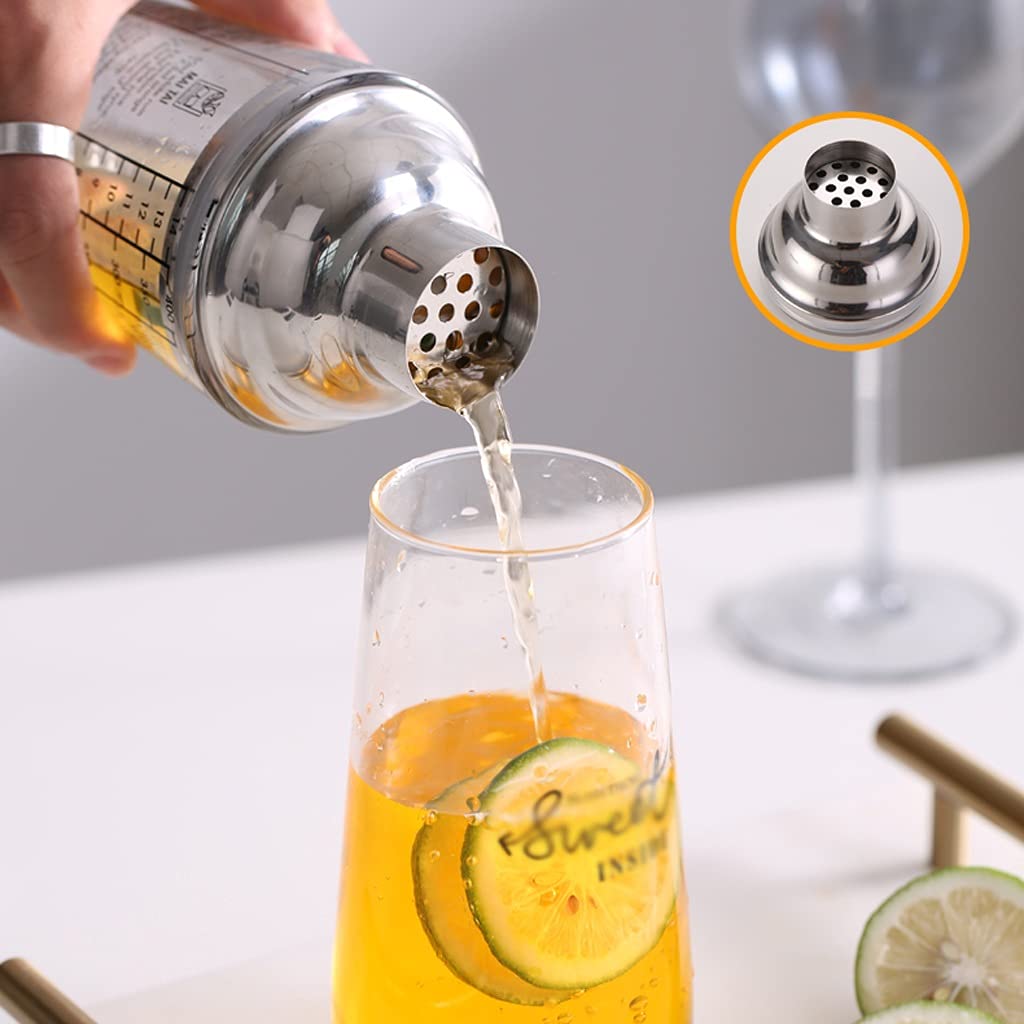 Juego de Coctelera Coctelera de cóctel,coctelera de cristal,accesorios de barras para el conjunto de barra de la barra,conjunto de mezcladores de bebidas,conjunto de coctelera. Agitador de Cócteles