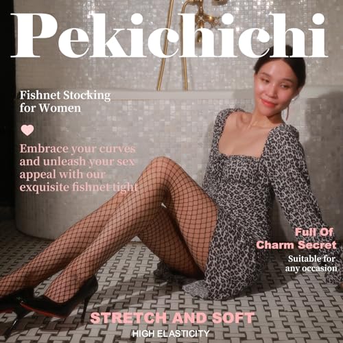 Image of Patterned Fishnet Tights Pantyhose with Pattern Designs Fishnet Stockings for Women
