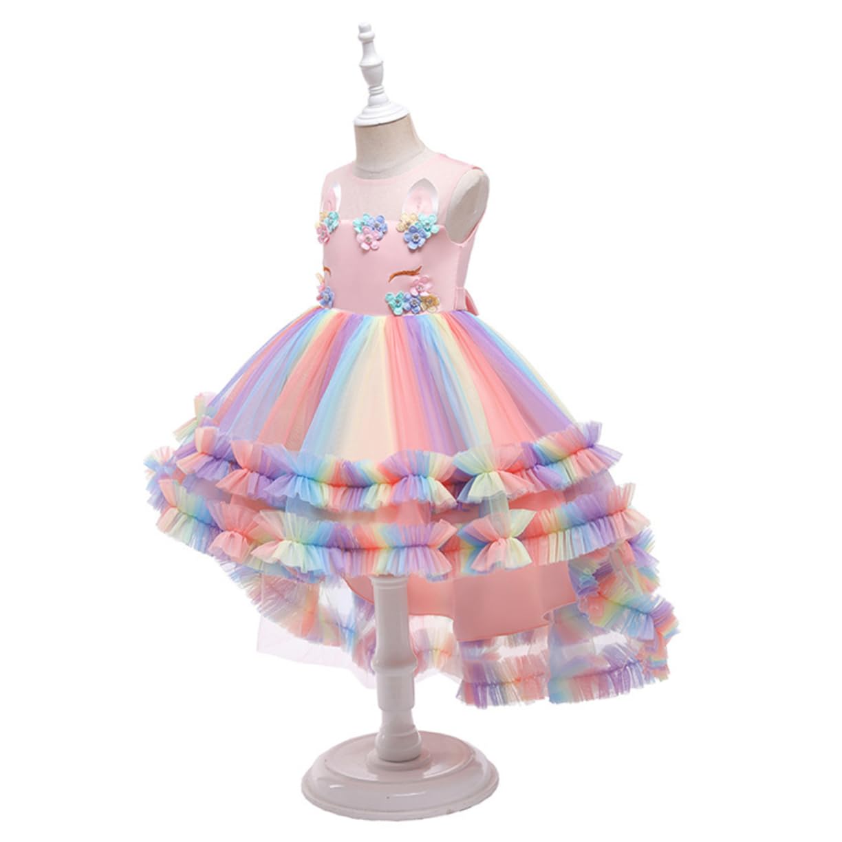 Garneck Vestito Gonna Tulle Rosa Costume per Feste Cosplay e Compleanni Gonna Tutu Traspirante e Leggera per Bambine