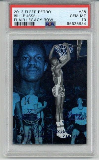 2012 Fleer Retro Flair Legacy Row 1#35 Bill Russell Le 007/150 Psa 10 Low Pop - Basketball Cards