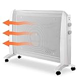Tecnología: el este radiador sogo ss-18440 cuenta con un gran panel de mica, el cual se calienta en solo 1 minuto, para que el ambiente se caliente rápidamente