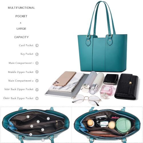 Image of CHICAROUSAL Tote Handbags Purses for Women PU Leather Womens Shoulder Bag | Large Tote Bag for Women, Shoulder Purse, Vegan Leather Purses for Women, Women's Handbags