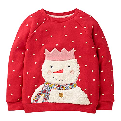 EULLA Little Girls Boys Christmas Sweatshirt Xmas Shirts for Toddler Clothes Baby Pullover Kids Sweater 1-7 Years
