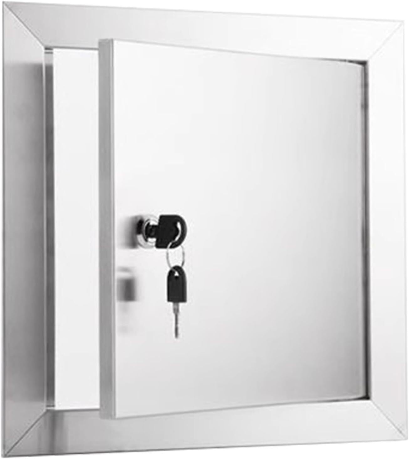 CucCe Pipe Inspection Hatch Lockable Access Door，Metal Wall Cover Panel for Drywall Attic, Cables/Electrical Inspection Hatch Board(15x15cm/6x6in)