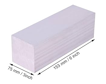 3" (75mm) X 3"(75mm) Square Aluminum Flat BAR 6" Long 6" 6061 General Purpose Plate,T6511 Solid New Mill Stock