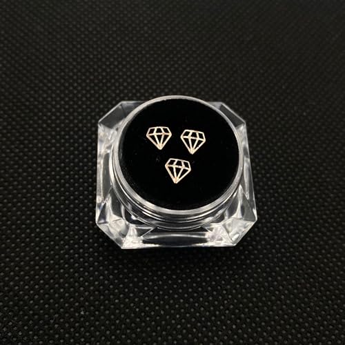 Image of Professional Dental Teeth Gem Ornament Kit /Tooth Whitening Studs with Gold Crystal Diamond-Shaped - Teeth Jewels /Jewelry Decoration Material for Women, Men (3PCS /Box, 0.2x0.2in, No Glue)