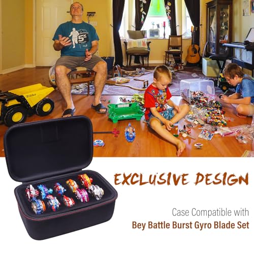 Image of LTGEM Case Compatible with Beyblade X Xtreme Battle /Cobalt Dragoon /Jurassic World /Circle Ghost /Soar Phoenix /Buster Dran Set, Launchers and Right-Spinning Tops(Case Only)