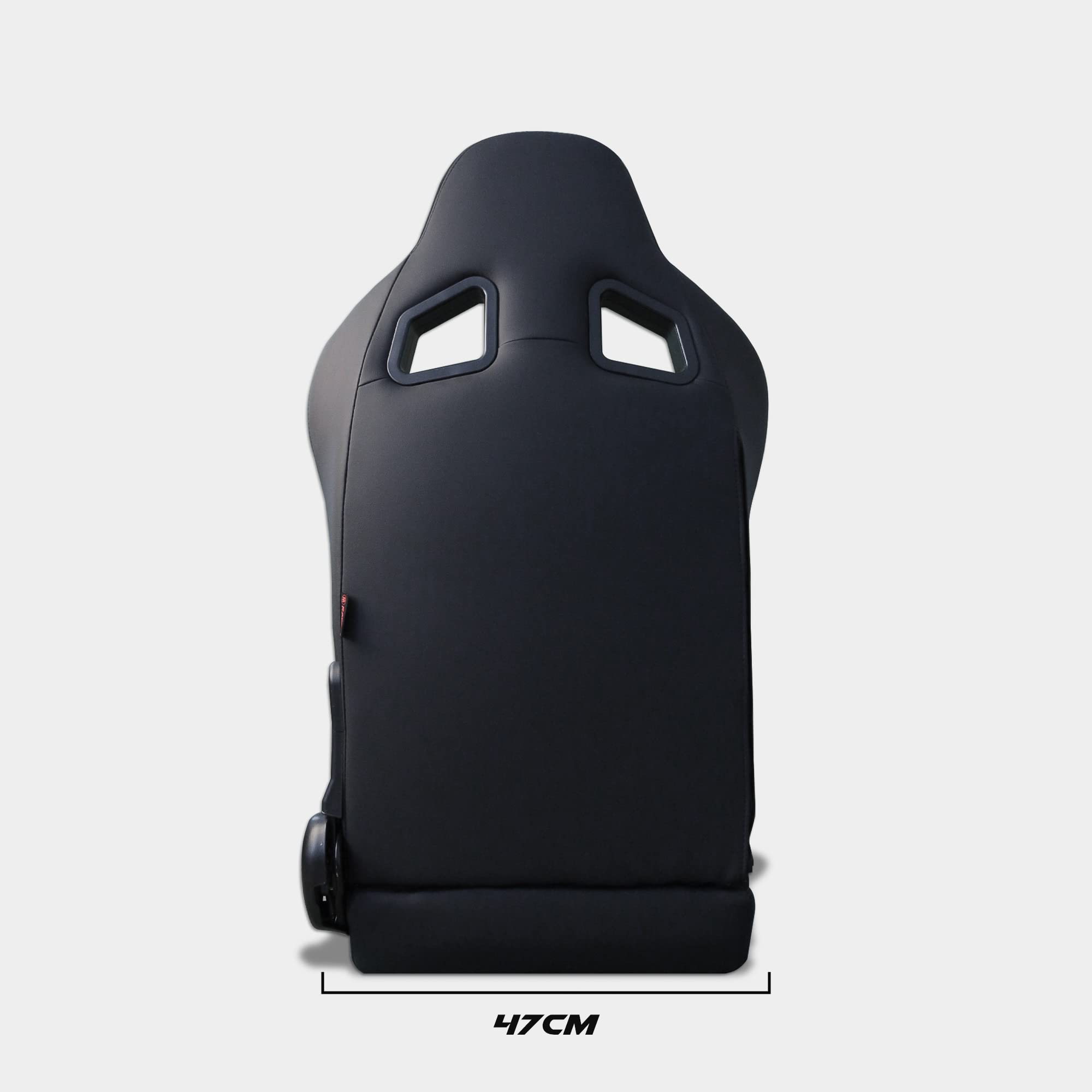 M MODAUTO Semibaquet Alcántara y cuero negro Adaptable para Coches.Ríeles Incluidos,Asiento Conductor,Asiento Deportivo. (N790R)