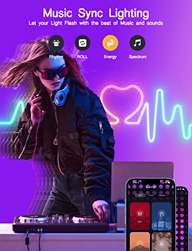 Ysj Neon Rope Light, Rgb+Ic Neon Led Strip With App Control And Remote, Works With Alexa, Google Assistant, Music Sync, Diy Led Rope Lights, 10Ft Neon Lights For Bedroom Gaming Room Wall Decor Party #TOP4