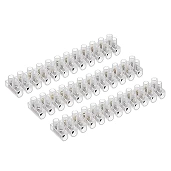 uxcell Terminal Strip Screw Terminal Barrier Block 3A 12 Position Dual Row Type U Wire Connector 5pcs