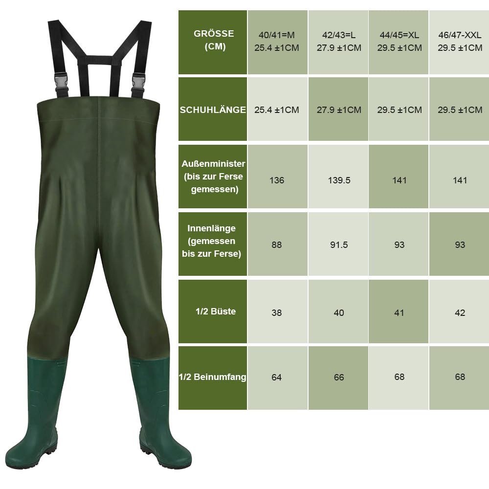 Pantaloni da pesca da uomo con stivali di gomma, impermeabili e traspiranti, diverse misure, caccia, pesca a mosca, sport acquatici