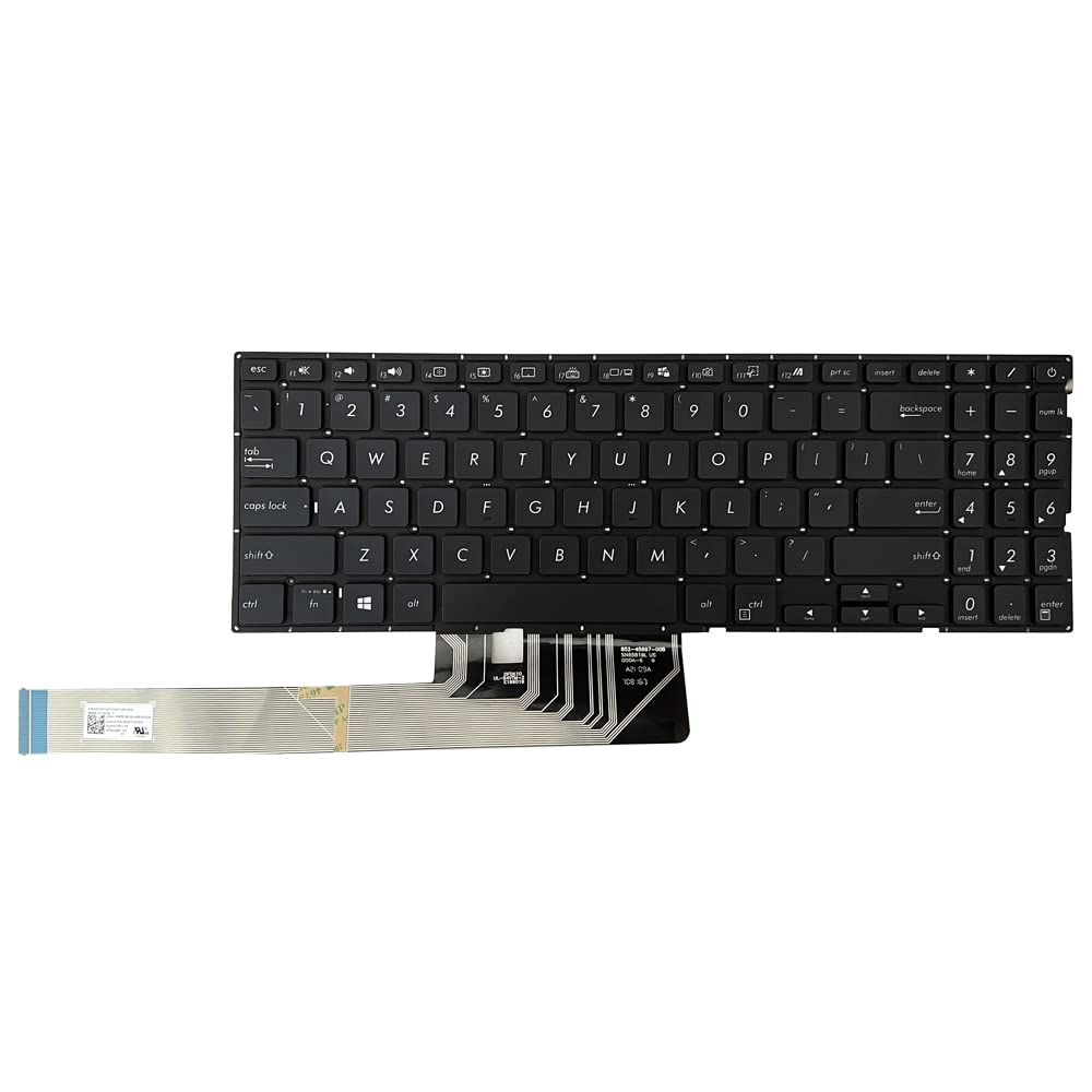 Zahara Keyboard Backlit US SN6581BL for ASUS X571 X571U X571G X571GT X571F F571GT, X571 F571G VX60F VX60T VX60GT Mars15 AEXKTU01010 AEXKTU01020