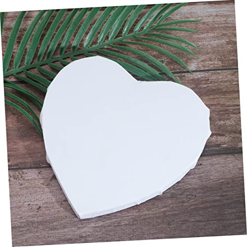 Lienzos de algodón y madera Artibetter con silueta de corazón blanco para bellas artes 5