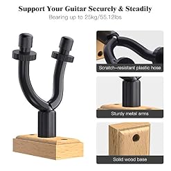 MoKo Support Mural pour Guitare, Lot de 2 Crochet de Guitare à Base de Bois Dur, Support de Guitare Ajustable pour… - Les Beatles, Paul McCartney, John Lennon, RIngo Starr, George Harrison MoKo Support Mural pour Guitare, Lot de 2 Crochet de Guitare à Base de Bois Dur, Support de Guitare Ajustable pour… – Image 2