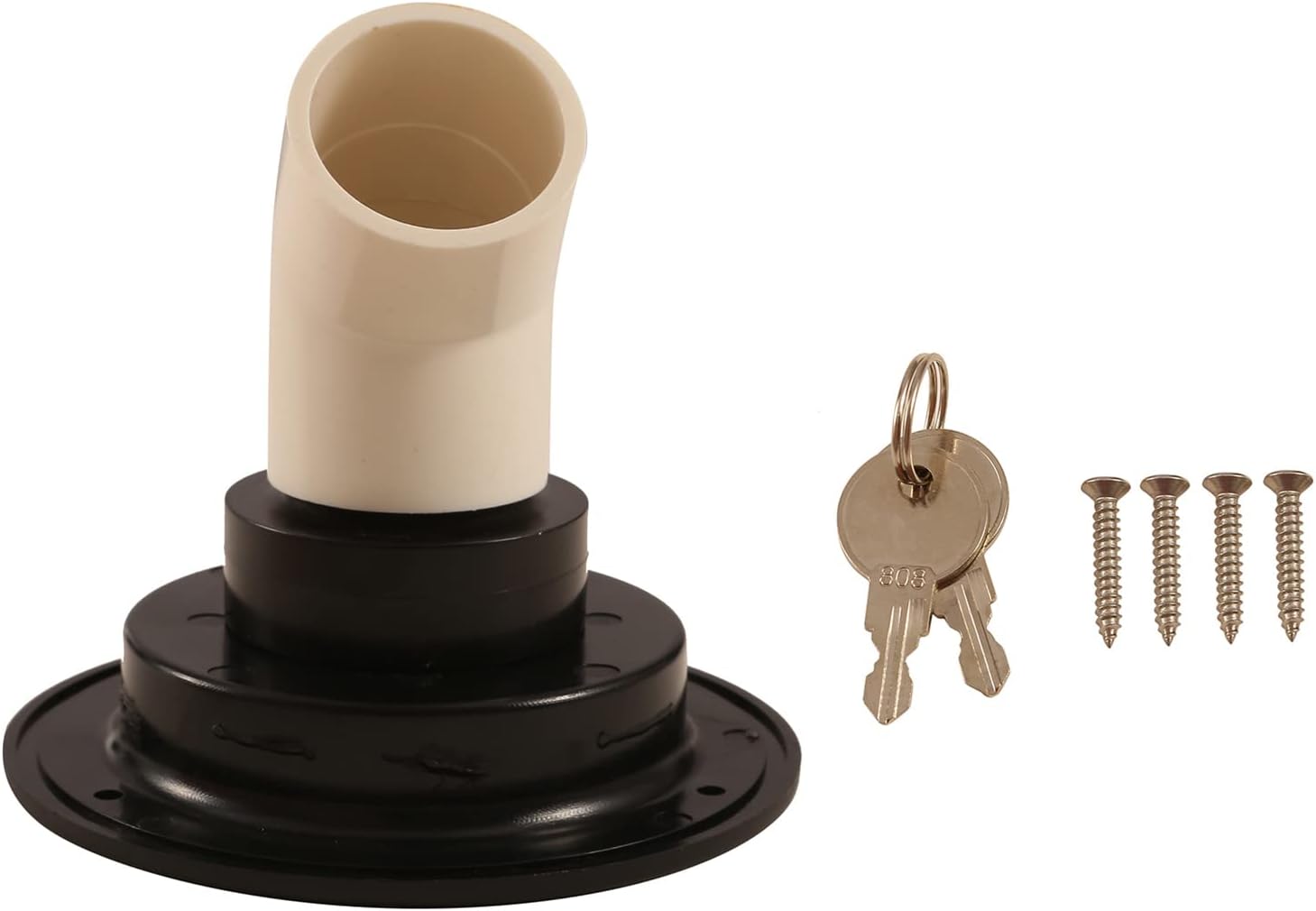 ZOBRO Gravity Fresh Water Fill Hatch Inlet Rv Trailer Fresh Water Locking Cap with 2