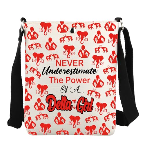 JYTAPP Sorority Gift Delta Girls Crossbody Bag Never Underestimate The Power Of A Delta Girl Greek Sorority Gift