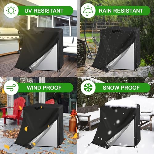 Image of Mini Refrigerator Cover for Most 2.5 /2.7 Cu Ft Compact Beverage Fridge | 19x19x27,Waterproof Dustproof Heavy Duty Oxford Fabric,for Most 2.5- 2.7 Cubic Feet Small Wine Freezer for Outside