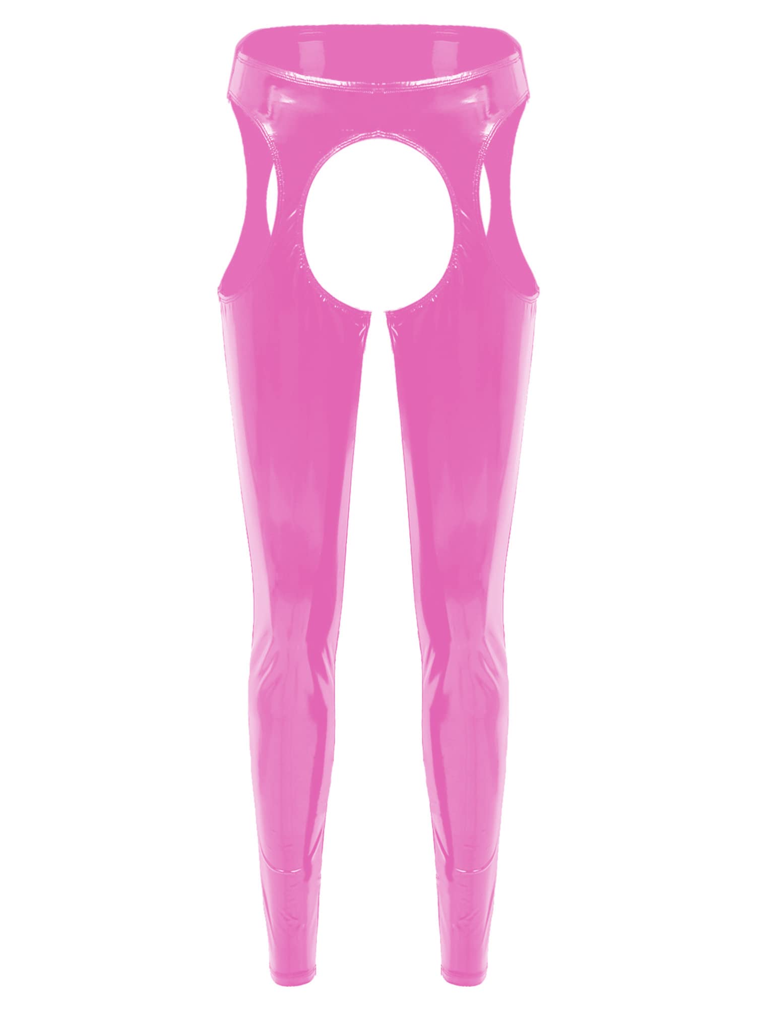 CHICTRY Collant Donna Hot per Sesso Leggings Pantaloni Lucidi Aperti Stockings Pantacollant Skinny Hot Pants Calze Autoreggenti Senza Cavallo Clubwear per Feste