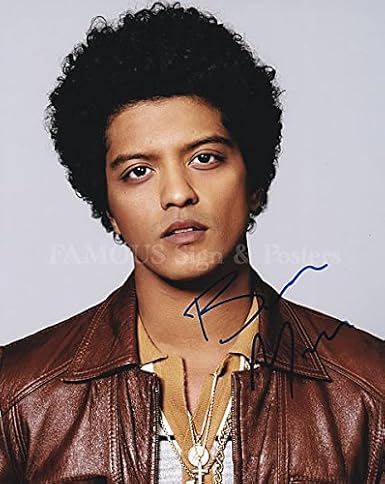 Amazon 直筆サイン入り写真 24k Magic 等 ブルーノ マーズ Bruno Mars ブロマイド オートグラフ 証明書 Coa 保証書付き アイドル 芸能人グッズ 通販