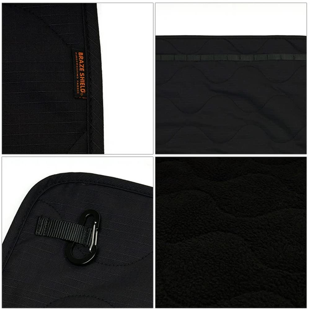 難燃　グリップスワニー キルトブランケット GSA-77 ブラック GRIP SWANY（グリップスワニー） ファイアプルーフ キルトブランケット