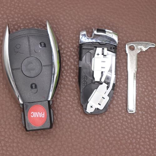 4 Buttons Replacement Entry Key Fob Case Remote Control Key Fob Shell Cover Fit Mercedes Benz W203 W210 W211 AMG W204 C E S CLS CLK CLA SLK E350 Classe No Chip