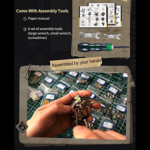 Puzzle 3D metalu, model Króla Małp, 942-elementowy zestaw samodzielnego montażu, zestaw składania mechanicznych małp, metalowy model układanki, ozdoba biurko