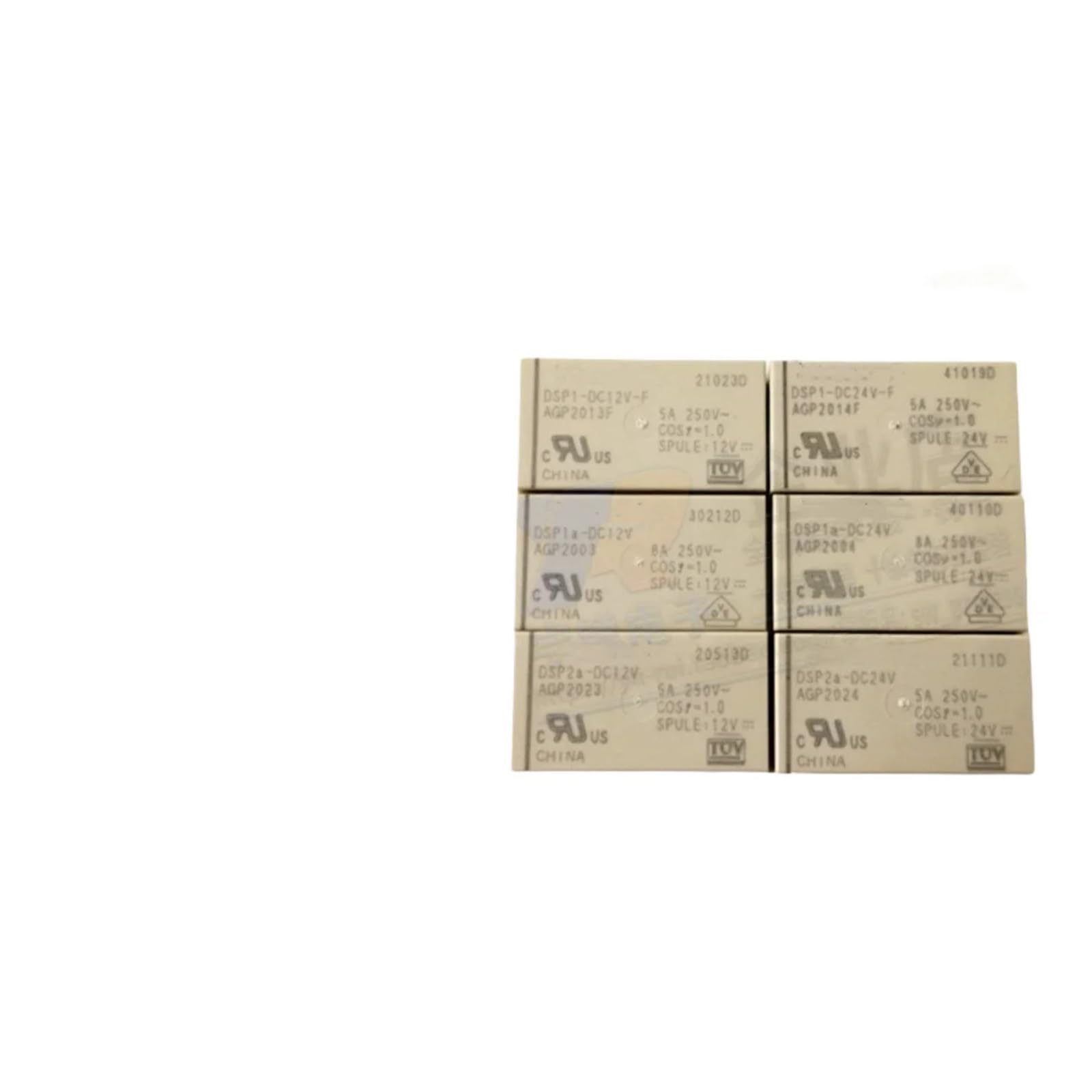 PKNVKZIDK 5PCS DSP2A-DC24V 6PIN 5A RELAY