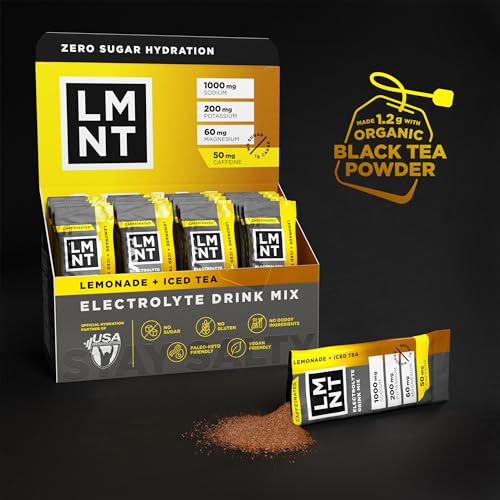 Image of LMNT Zero Sugar Electrolytes - Lemonade Iced Tea | Drink Mix | 30 Count