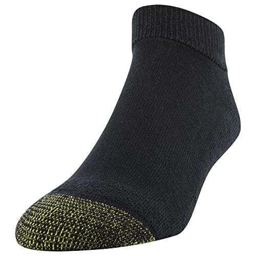 GOLDTOE Men's Cotton Low Cut Sport Liner Socks, 6-Pairs, Black, Large2