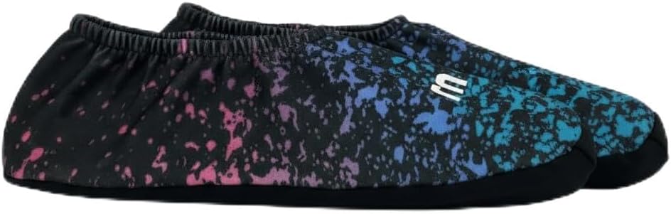Black Booties - Ankle-High Booties for Slide Boards with Almond Toe & Flat Heel - Reusable Shoe Covers with Low-Friction Sole for Lateral Training - Ideal for Agility, Rehab & Fitness Workouts - Medium
