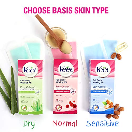 Image of Veet Full Body Waxing Kit for Normal Skin - 8 Strips - Old Formulation