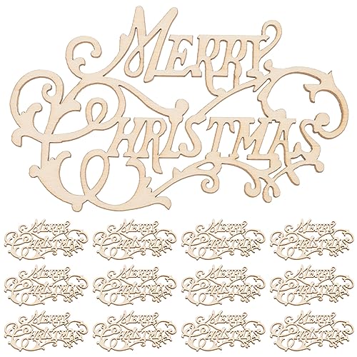 EXCEART Merry Christmas Wooden Cutout 20pcs Unfinished Wood Letter...