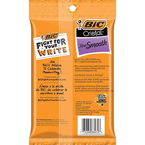 Bic Cristal Xtra Smooth Ballpoint Pen, Medium Point (1.0Mm), Black, 10-Count (Pack Of 12) #TOP1