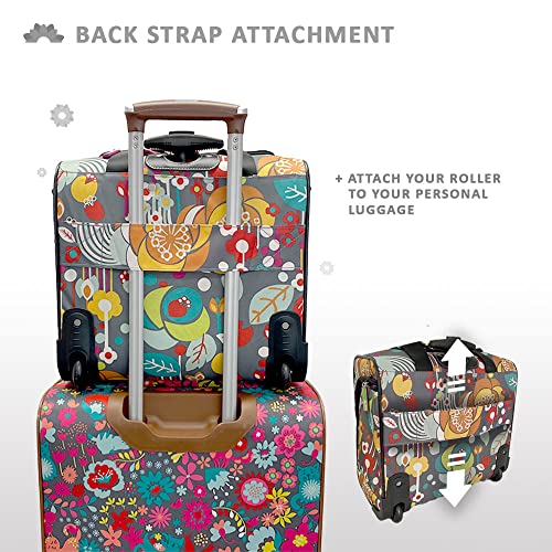 Lily Bloom Designer 15 Inch Carry On - Weekender Overnight Business Travel Luggage - Lightweight 2- Rolling Wheels Suitcase - Under Seat Rolling Bag for Women (Bliss) - Thumbnail 3