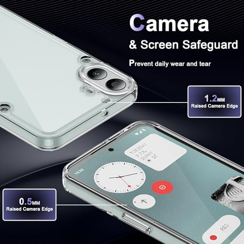 Image of Case for Nothing CMF Phone 1, Military Grade Drop Protection Phone Case, Yellowing Resistant, Anti-Scratch Hard PC Back, Shockproof Hard Ultra-Thin Protective Cover, Clear