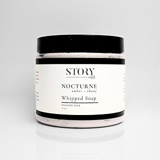 Story by RM Impact Focused Whipped Soap - Nocturne - Luxuriously Whipped for a Creamy, Foaming Cleanse | Amber + Ebony Scent | Body Wash, Hand Soap and Shaving Cream - Paraben Free