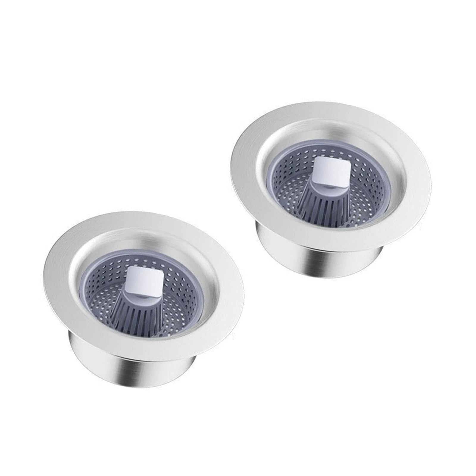 NVOQILIN Jump Center Technology Sink Strainer Additional Rustless Filter Net Prevents Obstructs and Bad Odors Kitchen Sink Drain Lid