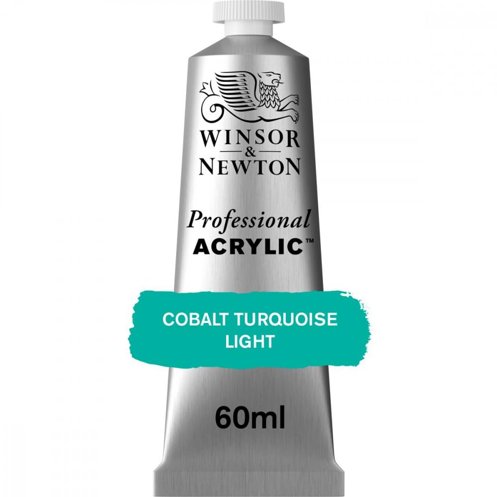 Winsor & Newton Professional Acrylic Paint, Cobalt Turquoise Light, 60 ml Tube