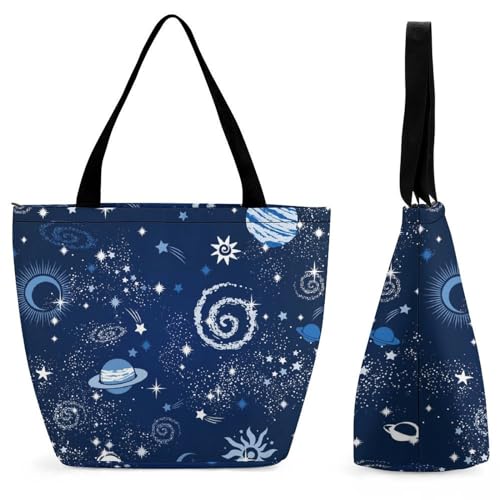 Sac à main pour femme Planète Bleue Galaxie au design spacieux et original