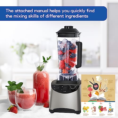 Professional Blender With 1400-Watt, 2 Modes Countertop Smoothie Maker Blender With 1.8L Bpa-Free Food Container, 6 Stainless Steel Blades Personal Kitchen Blender For Fruits Shakes And Smoothies #TOP6