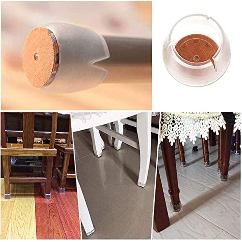 XNJIHWA 32Pcs Protectors Chair Leg Silicone Chair Leg Table Covers Floor Protectors Table Round Legs Covers Anti-Slip Anti-Scratches Anti-Noise 25-29mm - Image 3