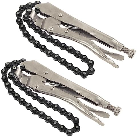 Glarks 9" Locking Chain Clamp with Chain Cover